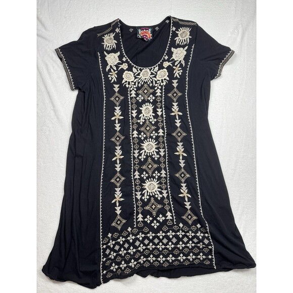 Johnny Was | Dresses | Johnny Was Embroidered Dress Large Shift Tunic ...